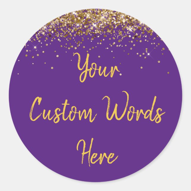 Custom Party Favour Personalized Birthday Classic Round Sticker (Front)