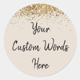 Custom Party Favour Personalized Birthday Classic Round Sticker