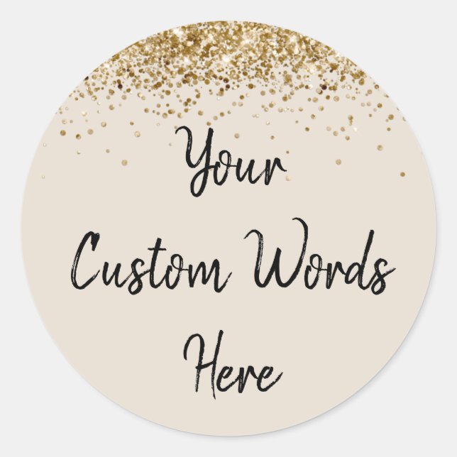 Custom Party Favour Personalized Birthday Classic Round Sticker (Front)