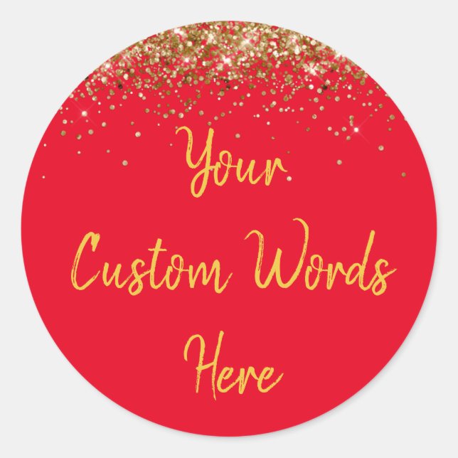 Custom Party Favour Personalized Birthday Classic Round Sticker (Front)
