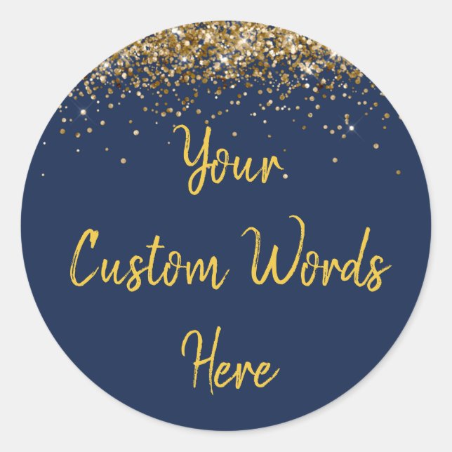 Custom Party Favour Personalized Birthday Classic Round Sticker (Front)