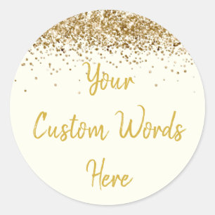 Custom Party Favour Personalized Birthday Ivory Classic Round Sticker
