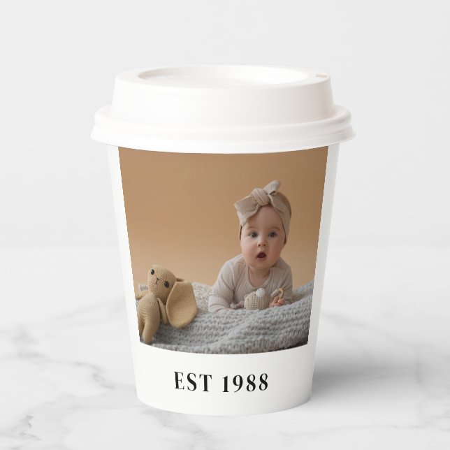 Custom Party Personalized Birthday Custom face  Paper Cups (Front)