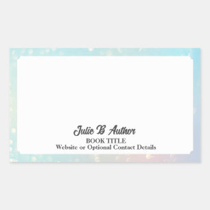 Custom Pastel Blue Custom Author Bookplate Sticker