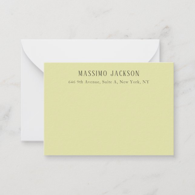 Custom pastel colour personalized minimalist name card (Front)