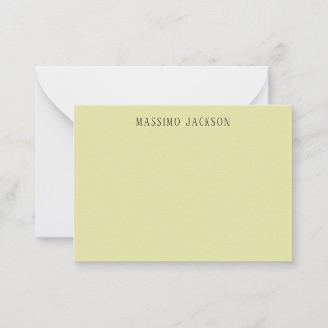 Custom pastel colour personalized minimalist name card (Front)