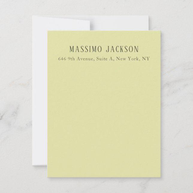 Custom pastel colour personalized minimalist name card (Front)