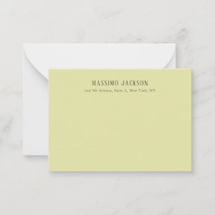 Custom pastel colour personalized minimalist name card