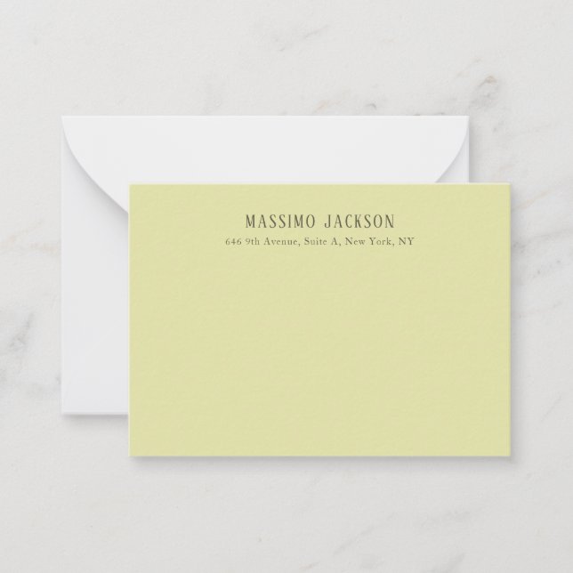 Custom pastel colour personalized minimalist name card (Front)