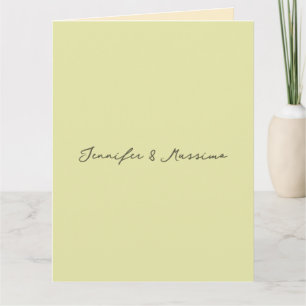 Custom pastel colour personalized minimalist name card