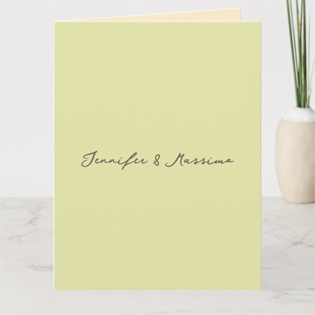 Custom pastel colour personalized minimalist name card (Front)