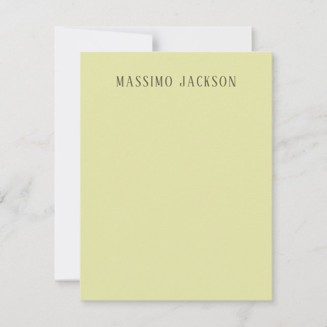 Custom pastel colour personalized minimalist name card (Front)