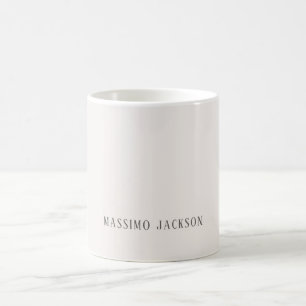 Custom pastel colour personalized minimalist name coffee mug