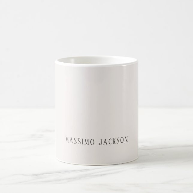 Custom pastel colour personalized minimalist name coffee mug (Center)