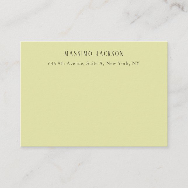 Custom pastel colour personalized minimalist name enclosure card (Front)