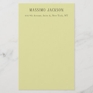 Custom pastel colour personalized minimalist name stationery