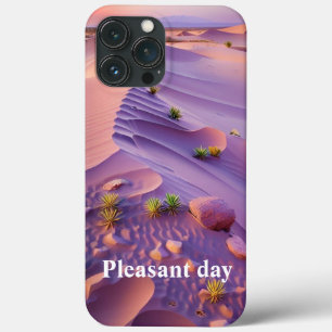 Custom Pastel Desert with Cactus Plant Monogram iPhone 13 Pro Max Case