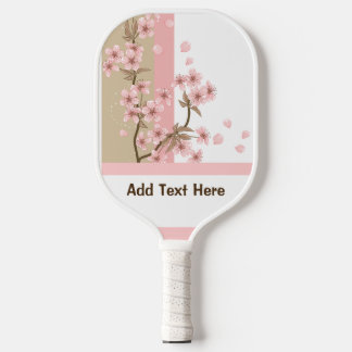 Custom Pastel Floral Pickleball Paddle