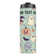 Custom Pastel Halloween Pattern Spooky Ghost