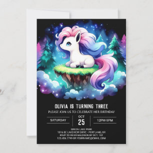 Custom Pastel Horse Birthday Invitation