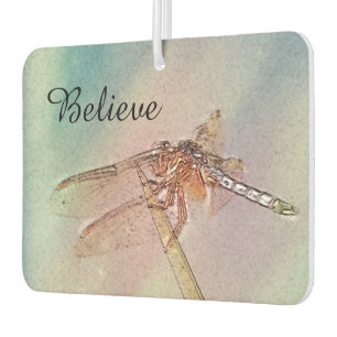 Custom Pastel Inspirational Dragonfly Air Freshener