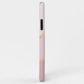 Custom Pastel Mauve Rose Blush Pink Art Stripes Case-Mate iPhone Case (Back/Right)