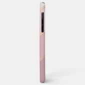 Custom Pastel Mauve Rose Blush Pink Art Stripes Case-Mate iPhone Case (Back/Left)
