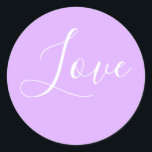 Custom Pastel Mauve Solid Colour Minimalist Weddin Classic Round Sticker<br><div class="desc">Lovable light spring purple mauve colour. Minimalist simple modern trendy chic style pastel aestethic in lavender solid colour. Mauve home decor,  mauve aesthetic decor,  mauve kitchen,  mauve colour.</div>