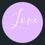 Custom Pastel Mauve Solid Colour Minimalist Weddin Classic Round Sticker<br><div class="desc">Lovable light spring purple mauve colour. Minimalist simple modern trendy chic style pastel aestethic in lavender solid colour. Mauve home decor,  mauve aesthetic decor,  mauve kitchen,  mauve colour.</div>