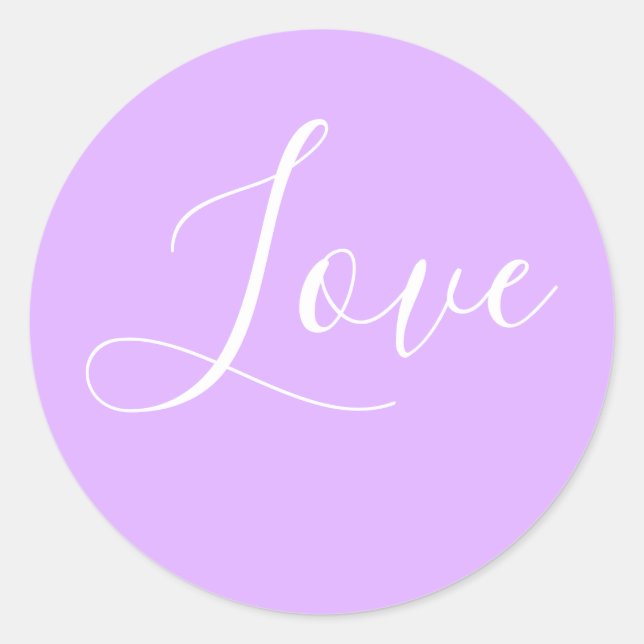 Custom Pastel Mauve Solid Colour Minimalist Weddin Classic Round Sticker (Front)