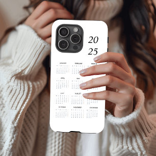 Custom Pastel Mint 2025 Calendar iPhone 15 Pro Case