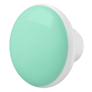 Custom Pastel Mint Solid Colour Minimalist   Ceramic Knob