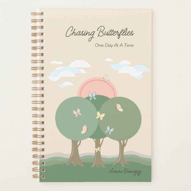 Custom Pastel Modern Boho Butterfly Planner (Front)