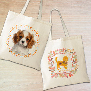 Custom pastel orange cavalier tote bag Photo