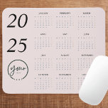 Custom Pastel Pink 2025 Calendar with Your Logo Mouse Pad<br><div class="desc">Elevate your workspace and branding with this custom pastel pink 2025 calendar mouse pad featuring your logo. Perfect for professionals, businesses, and organizations, this sleek design combines a functional full-year calendar with a chic pastel pink background. Add your logo to make it uniquely yours—ideal for promoting your brand while offering...</div>