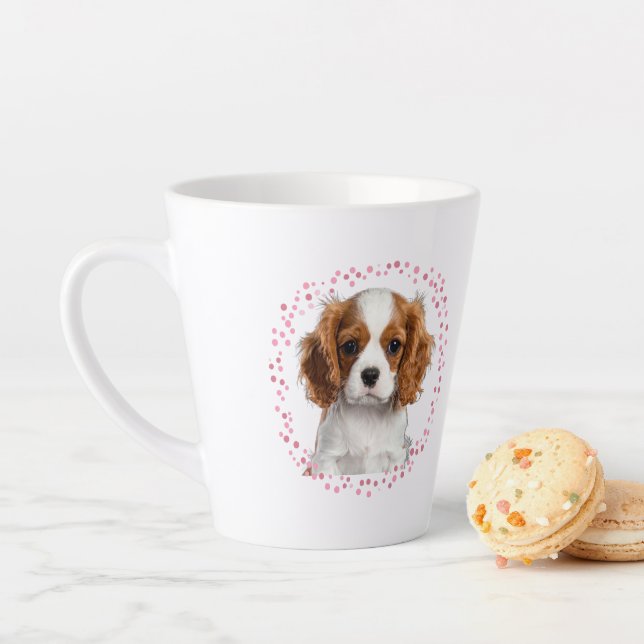 Custom pastel pink cavalier mug Photo Personalized (In Situ)