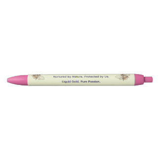 Custom Pastel Pink Cute Floral Ballpoint Blue Ink Pen