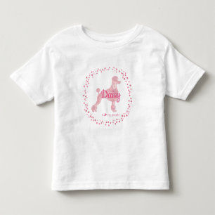 Custom Pastel Pink Poodle Silhouette T-shirt