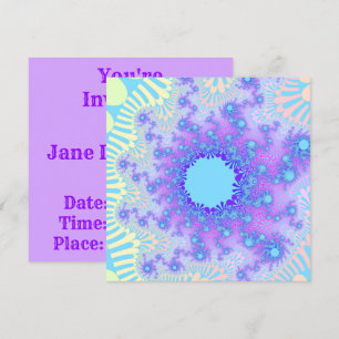 Custom Pastel Sky Sunburst Invitations
