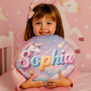 Custom Pastel Unicorn Name Pillow
