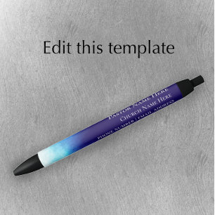 Custom Pastor Christian Church Gift Promotional Black Ink Pen