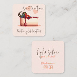 Custom Pastry Chef Business Card