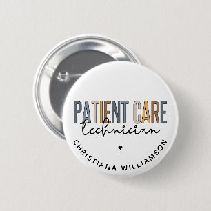 Custom Patient Care Technician PCT Gifts 2 Inch Round Button