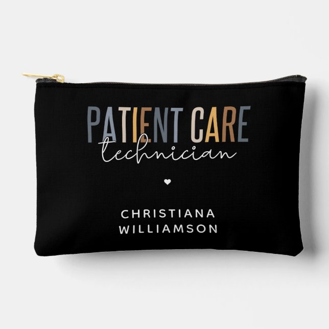 Custom Patient Care Technician PCT Gifts Accessory Pouch (Front)