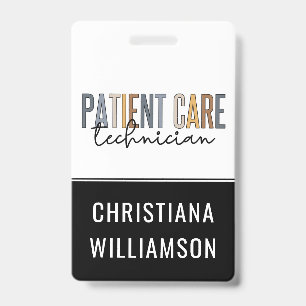 Custom Patient Care Technician PCT Gifts Badge
