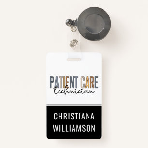 Custom Patient Care Technician PCT Gifts Badge