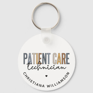 Custom Patient Care Technician PCT Gifts Keychain