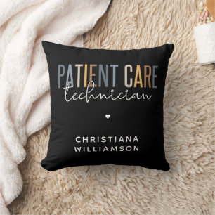 Custom Patient Care Technician PCT Gifts Throw Pillow
