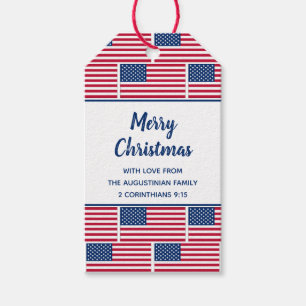 Custom Patriotic American Flag Gift Tags