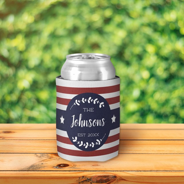 Custom Patriotic Americana Fourth of July Party Can Cooler (Creator Uploaded)